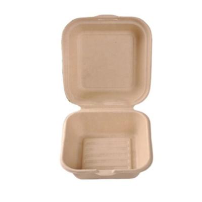 China Square 450ml Eco - Friendly Recyclable Hamburger Box Biodegradable Hamburger Box for sale