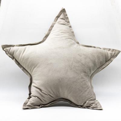 China Ins Style Home Collection Suede Pillow Cushion Custom Gray Star Shaped Soft Toy Stuffed Pillow for sale