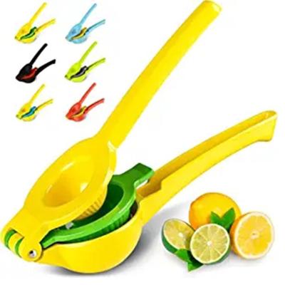 China 2 Viable in 1 Professional Kitchen Portable Instruments Lime Lemon Fruit Squeezer Hand Press Orange Plastic Citrus Juice Maker for sale