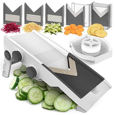 China High Quality Multifunctional Viable Stainless Steel Multi-Blade Adjustable Quick Vegetable Slicer Shredded Carrot Kitchen Accessories for sale