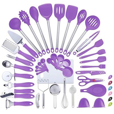 China 2022 Sustainable Sales 42pcs Luxury Household Amazon Tops Set Nylon Cookware Set For Home Improvement Kitchen Accessories Equipment for sale