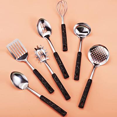 China 2022 New Arrivals 11pcs Black Novelty Durable Handle Stainless Steel Cookware Set For Amazon Hot Sale Home Kitchen Tableware Instrument for sale