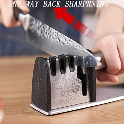 China 3 Stages Professional Wholesale Professional Knife Sharpener Kitchen Accessories For Cutting Tool With Scissors Sharpening Instrument for sale