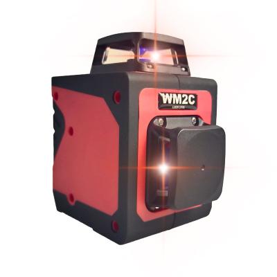 China Red Laser Level 360 Horizontal&Vertical Adjustment Higher Visibility Degree 8 Self-Leveling Line Outdoor Mode 102*71*106mm for sale