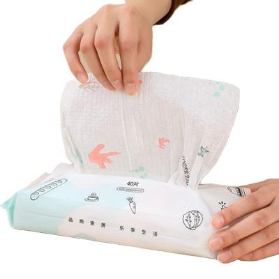 China Sustainable Custom Printed Nonwoven Bamboo Kitchen Towel Disposable Bamboo Dish Towel Swedish Cleaning Dish Cloth for sale