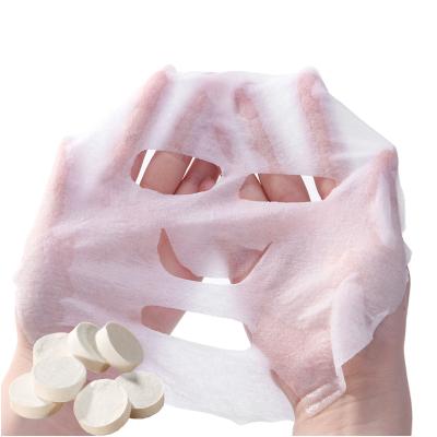 China 100pcs Custom Moisturizer Round Compressed Facial Cosmetic Skin Care Beauty Mask DIY Compression Mask Sheet OEM for sale