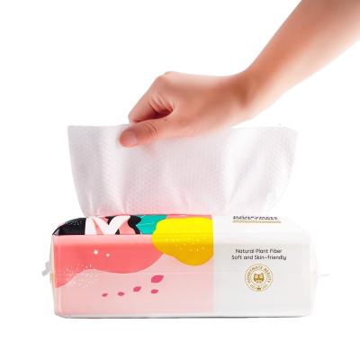 China 2022 Natural Cotton Face Towel Makeup Remover Disposable Biodegradable Nonwoven Fabric Child Safe for sale