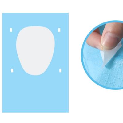 China RTS Disposable Disposable Toilet Seat Mat For Household And Travel Use Large Cushion Waterproof Paper With Dirty Pulp+PE ​​Adhesive Membrane for sale