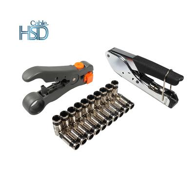 China Crimping Tool 518 Coax Cable Crimp Tool Compression Tool Crimper for F Connector RG6/RG59 Coaxial Crimp Cable Alicate Terminador for sale