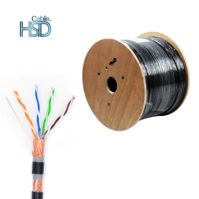 China PC Cat6 Sftp Shielded Cable 4 Pairs 24Awg 1000Ft 305M Roll Cat 5 Pure Copper Ethernet Lan Network Cable for sale