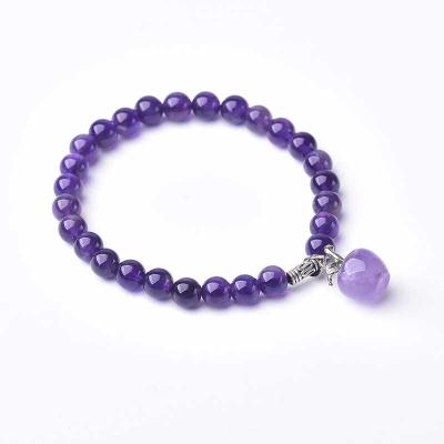 China Europe Natural Amethyst Bracelets Healing Crystal Charm Jewelry For Ladies Keepsake Gift for sale