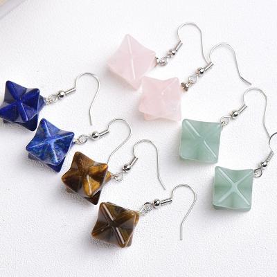 China China Women's Jewelry Gifts Earrings Ladies Crystal Merkaba Earrings Restoration Charm for sale