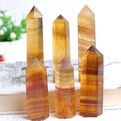 China China Chakra Ornament Crystal Magic Point Wands Hexagonal Healing Crystal Obelisk Wand Tower for sale