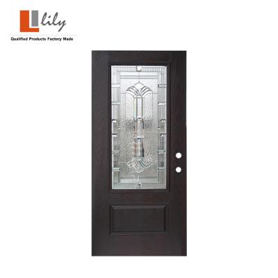 China Main Entry Design Security Door Entry Wrought Iron Waterproof Patio Doors for sale