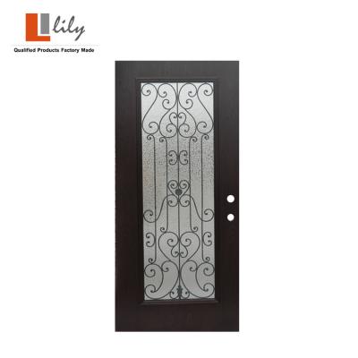 China Modern Moisture Proof Fiberglass French Doors With Blinds For House for sale