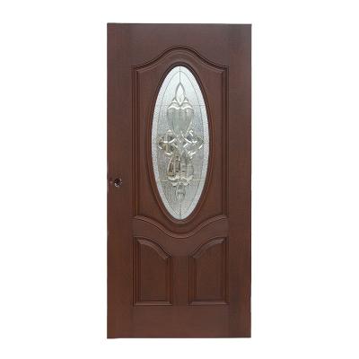 China Fiberglass Front Walnut Hardwood Door For Waterproof Modern Home for sale