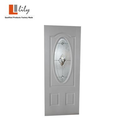 China 2021 Modern Inswing Traditional White Left Steel Prehung Front Door for sale