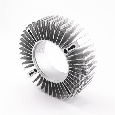 China Personalized aluminum radiator profile 10 cm diameter extruded round radiator for electrical. elect. led for sale