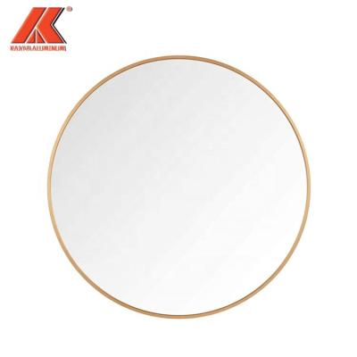 China Custom Round 20 24 36 Inch Circle Metal Wall Mirrors Aluminum Mirror Frames For Bathroom Vanity for sale