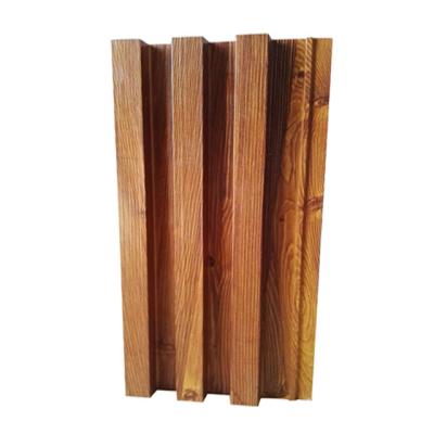 China Modern aluminum square tube high quality wood frame square cladding exterior wall shop mall extrusion panel exterior customized design for sale