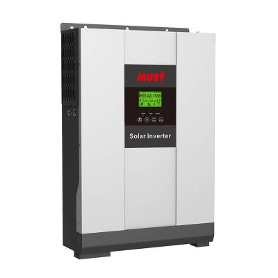 China MUST 5500w 48v 220v Hybrid Solar Inverter 10 Kw 5048 High Frequency Solar Inverter 10Kw 297.5*468*125mm for sale