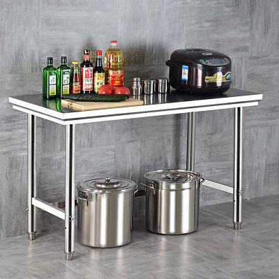 China Durable Cafe Wedding Restaurant Kitchen Modern Restaurant Kitchen Dining Metal Stainless Steel Work Table for sale