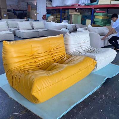 China Factory Direct Nordic Modern Sofa Couch Light Extended Luxury Leather Sofa Fabric LigneRoset Togo Sponge Sofa for sale