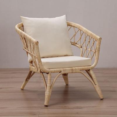 China Factory direct modern wicker rattan hotel nature furniture balcony solid wood leisure reclining lounge chair for sale