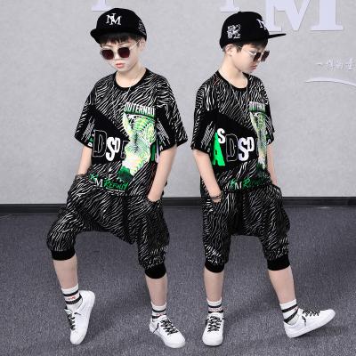 China Customization 4-16 years old smart casual high-end boys logo cartoon children's costume 4-16 years old baby clothes pure cotton children's clothing sets for sale