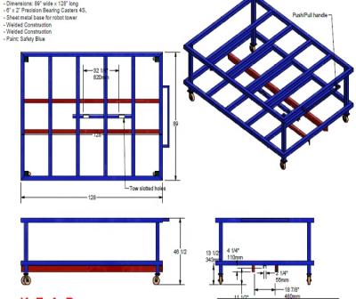 China Easy Operation Convenience 100% Safety Steel Material Movable Custom Trolley Material Transport Trolley For Production Line for sale