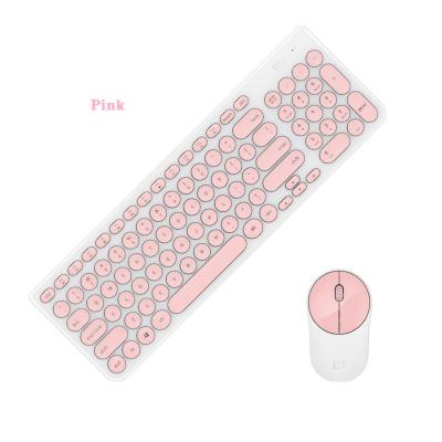 China For Laptop 2.4G MIni Wireless Multimedia Mouse and Combo Keyboard Sets Keyboard Cute Pink Mouse for Home Office for sale