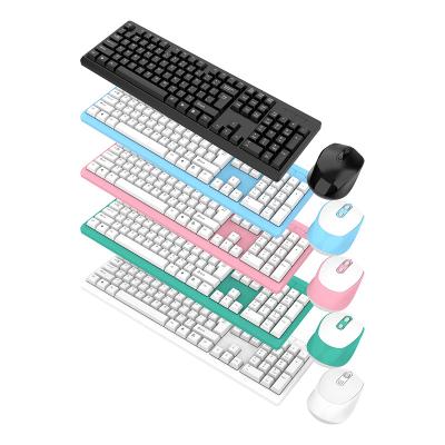 China 2022 new hot sale Amazon Anti-drop laptop keyboard and mouse 1600DPI wireless combo 2.4G customized colors keyboard and mouse for sale