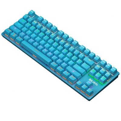 China Bajeal 87 Key Support Gaming Support Backlit Hot Swap Mechanical Keyboard RGB Blue Cable Mechanical Keyboard for sale