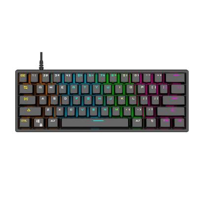 China Anti-ghosting Bajeal Top Sale G101 61keys ABS Mechanical Luminous Keyboard RGB Mechanical Gaming Keyboard for sale