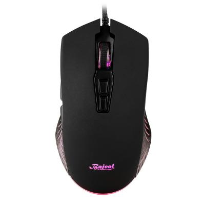 China Bajeal G2 High Painting Rubber Surface DPI 4 Color Gaming Breathable 7D RGB Gaming Mouse for sale