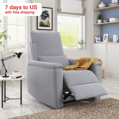 China 100% Polyester Fabric Cover Stretch Reclining Chair With Padded Manual Seat Microfiber Recliner Sofa for sale