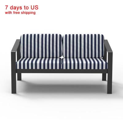 China Free Shipping Hot Selling Minimalism Furniture Rustproof Treatment Aluminum Sectional Modern Garden Living Room Outdoor Sofa for sale