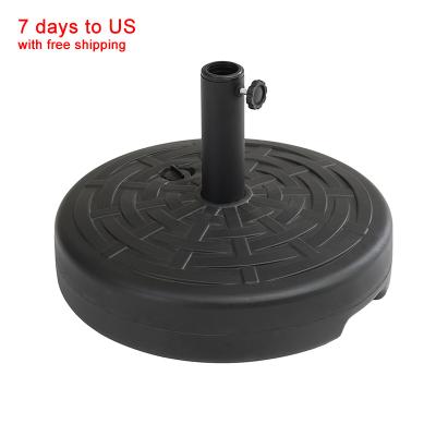 China Durable Patio Around Plastic Free Standing Water Umbrella Stand Black Sand Filled Outdoor Base for sale