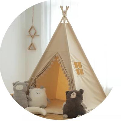 China Portable Wooden Toy Indoor Kids Cloth Play House Soft Tent Child's Play Tents For Children Toy Indian Teepee Soft Tent for sale