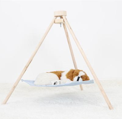 China Folding Triangle Pet Products Dog Cat Pig Hammock Bed Mattress Wooden Puppy Pads Tent Cotton Feeling Soft Pet Swing Tents for sale