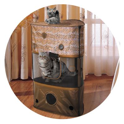 China Cat Condos Compound House Playpen Breathable Portable Fences Foldable Pet Bed Cage Tent Toys For Outdoor Indoor Kittens Rest Play for sale