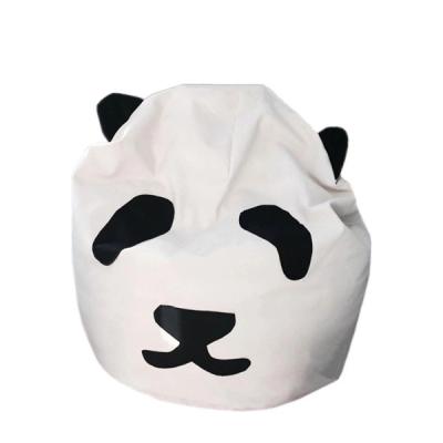 China Cotton Cover Cartoon Panda Bean Bag Lounger Foam Sofe Chair Stuffed Reading Nook Toy Cotton Storage Organizer Chairs for sale