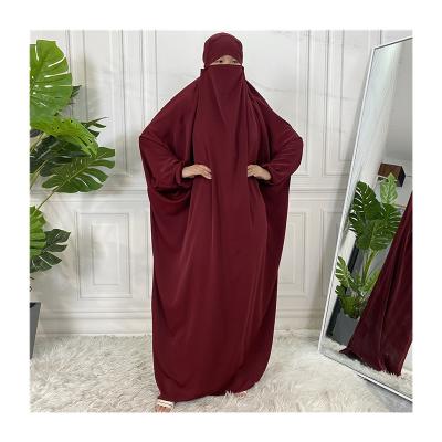 China Wholesale Polyester Bat Sleeve Loose Islamic Women Clothing Moroccan Hijab Prayer Abaya Kaftan Dresses Product for sale