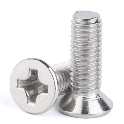 China GB819 Stainless Steel Flat Cross Good Quality Flat Head Machine Screw for sale