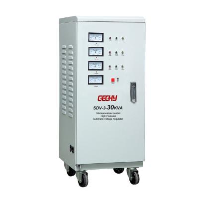 China PC 30KVA Three Phase Automatic Voltage Stabilizer 30 KVA Voltage Regulator For Telecommunication for sale