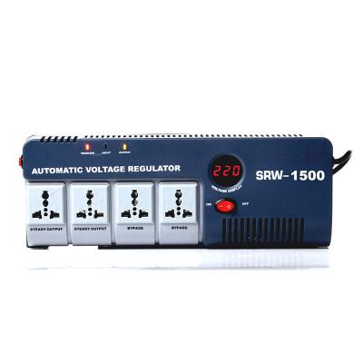 China SVC 1500va 230V AC single phase LED display voltage regulator / atomatic stabilizer with voltage surge protector for sale