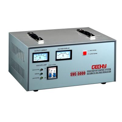 China PC Single phase digital display 220v ac automatic Servo motor voltage stabilizer 5kva for sale