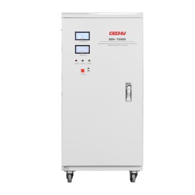 China SVC Single Phase 15KVA Voltage Regulator AVR 12KW 15KW Servo Stabilizers for sale