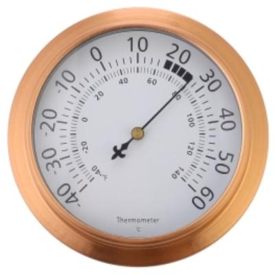 China Easy To Read Metal Wall Thermometer Price Manufacturer 4.5 Inch Small Round Thermometer for sale