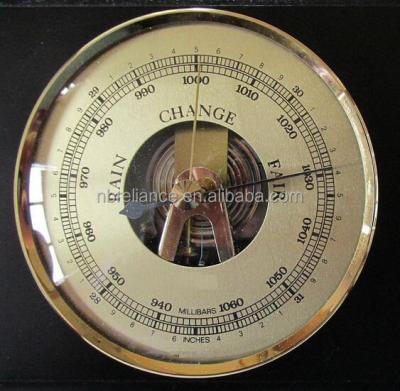 China Dia.90mm Mechanical Barometer Aneroid Barometer Spring Skeleton Window Marine Barometer for sale